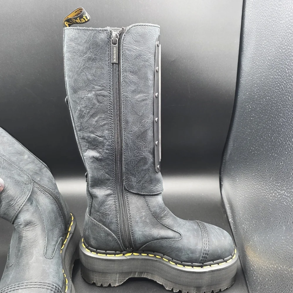 Dr. Martens Jadon Max Boot Hi Buckle Platforms